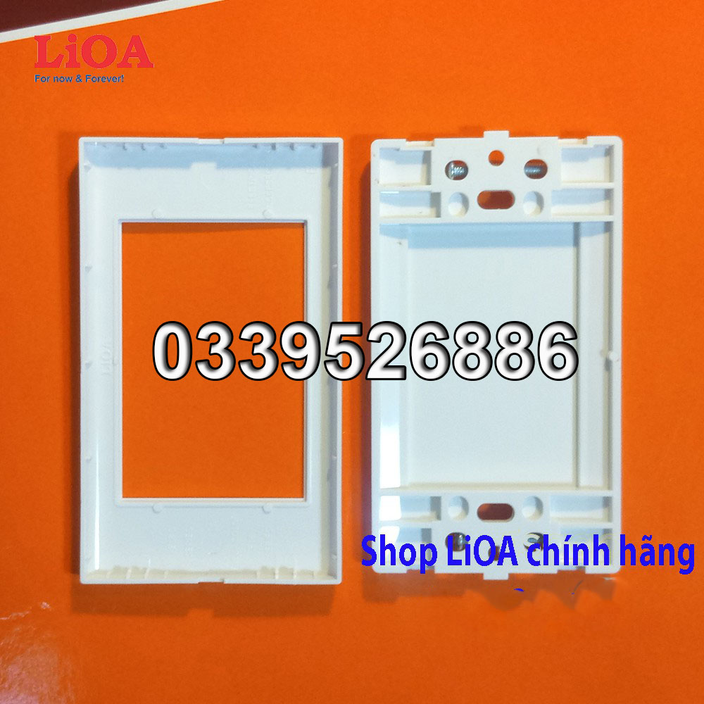 Mặt che trơn  viền đơn trắng LiOA