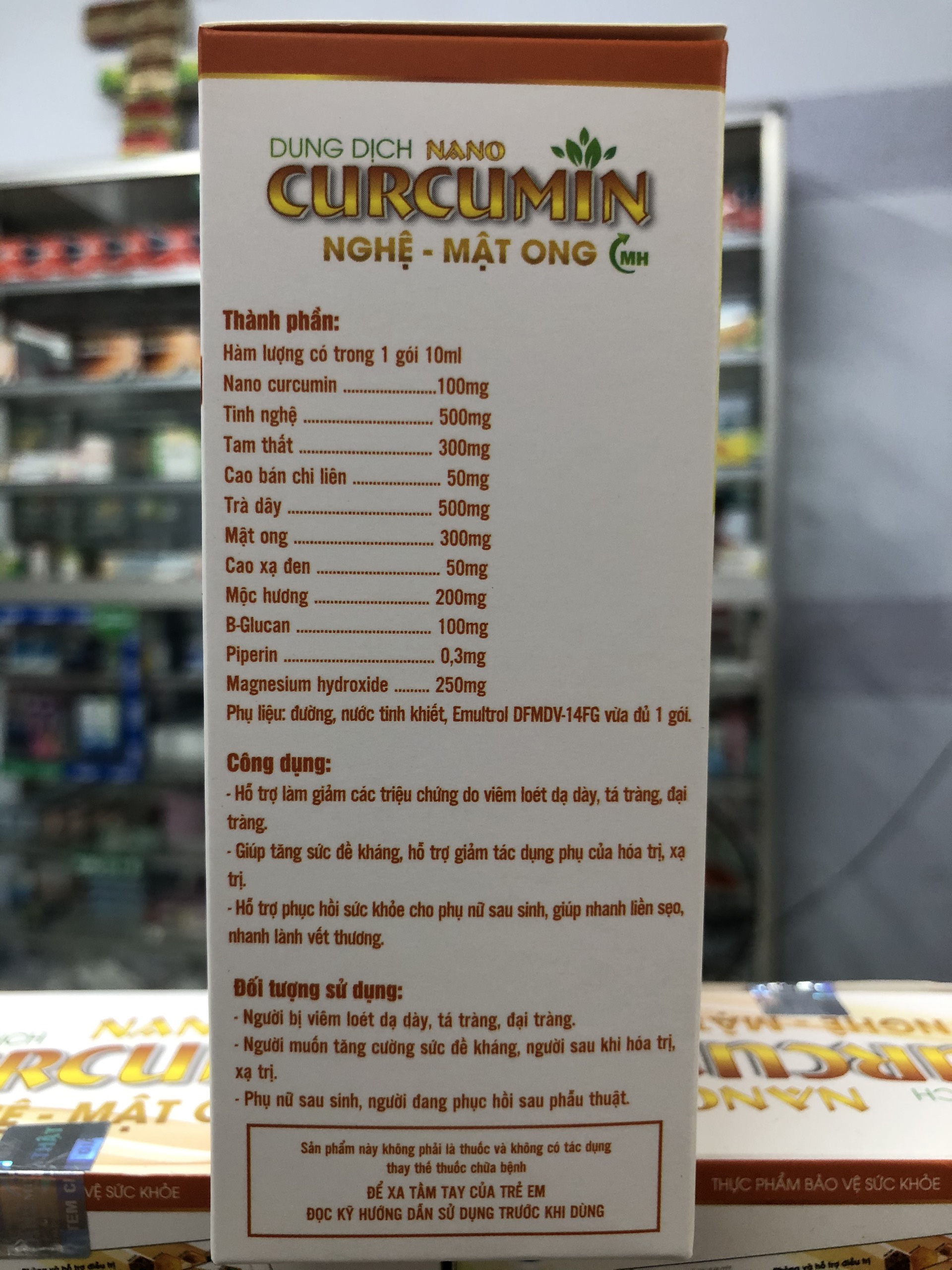 [Tinh nghệ vàng] Nano CurCuMin Nghệ - Mật ong [ dung dịch hộp 20 gói ]