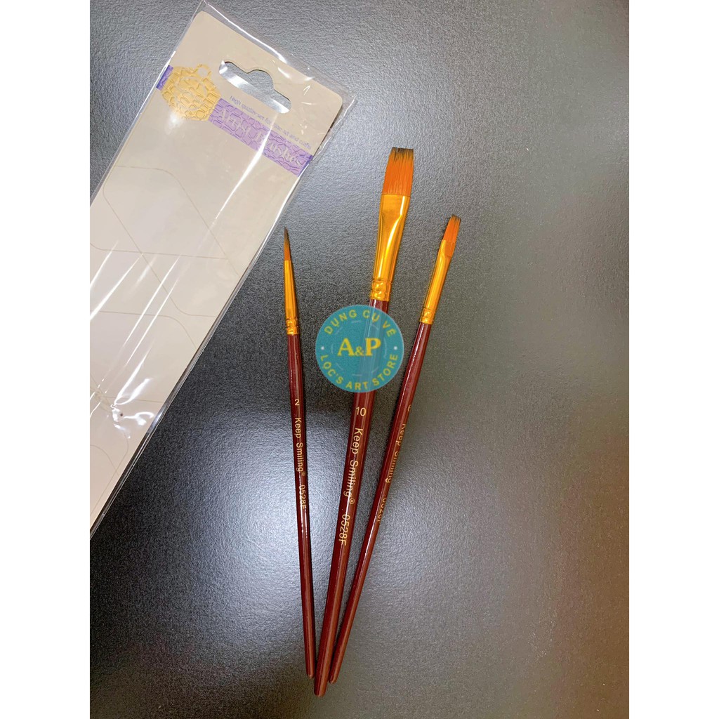 Cọ Bộ Artist Brush Keep Smiling 0528F (2 bản, 1 nhọn)