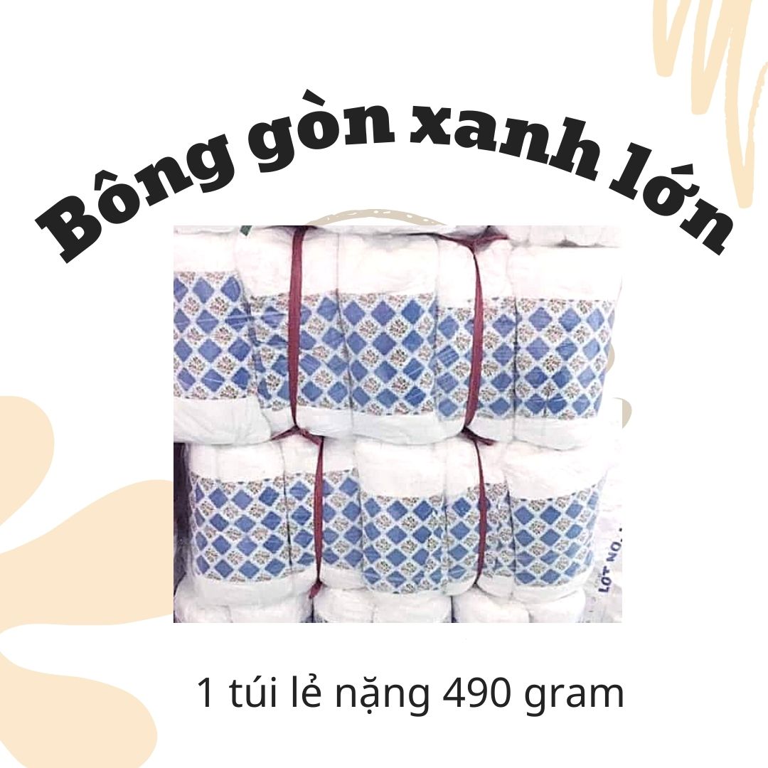 Bông gòn thấm hút nước, lau chùi khung in, trang trí tiệc, gói hoa, cây kiểng