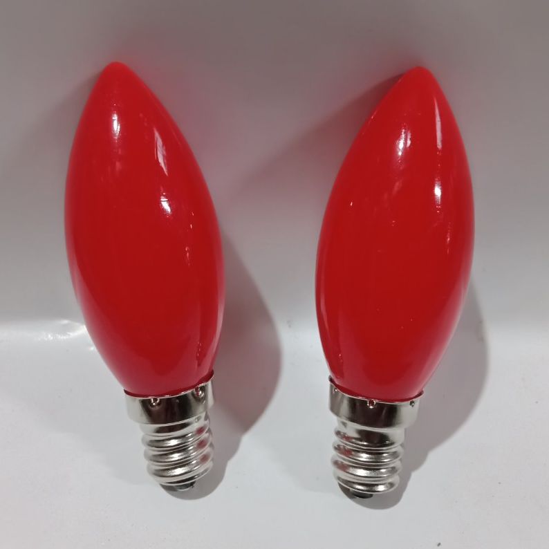 BÓNG QUẢ NHÓT ĐỎ, BÓNG ĐÈN LED THỜ (HỘP 2 QUẢ)