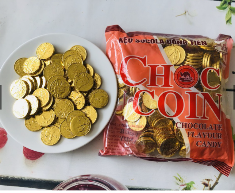 500g kẹo socola hình đồng tiền sang trọng