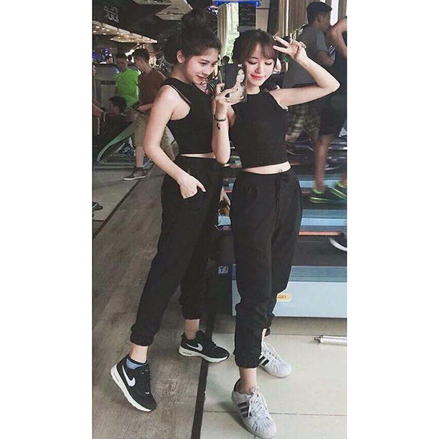 Quần jogger len tăm nữ bo gấu