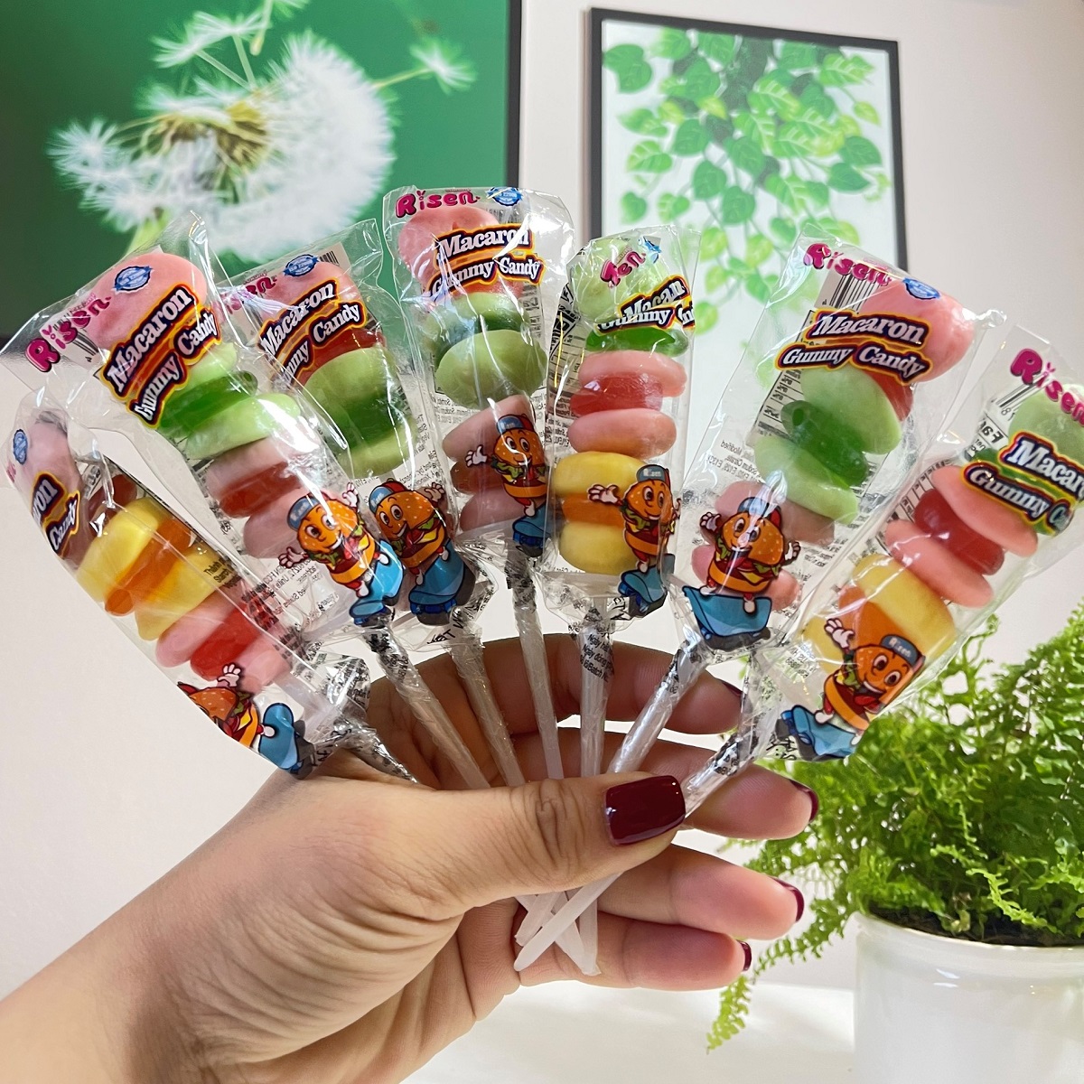 COMBO 20 XIÊN , KẸO DẺO XIÊN HAMBUGER, KẸO DẺO BÔNG GÒN