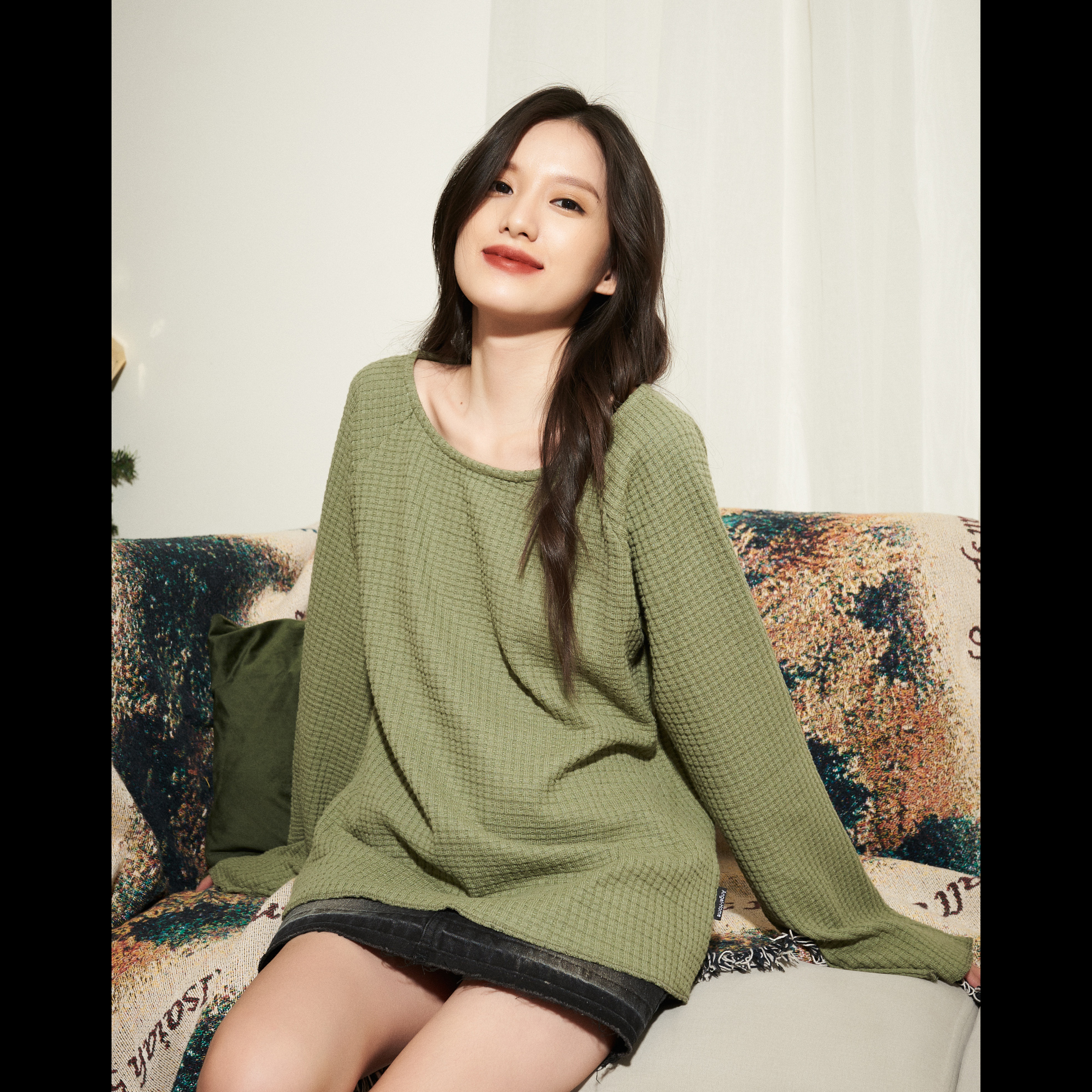 Áo Swearer Nữ Tay Dài PRADIES Knit (Dày)