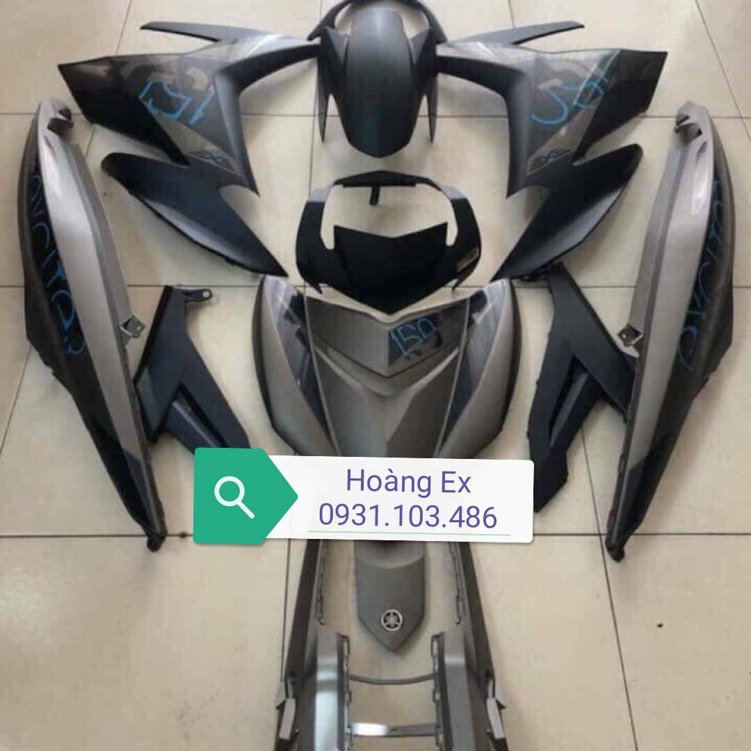 Dàn áo Exciter 150 full màu xanh Matt Blue