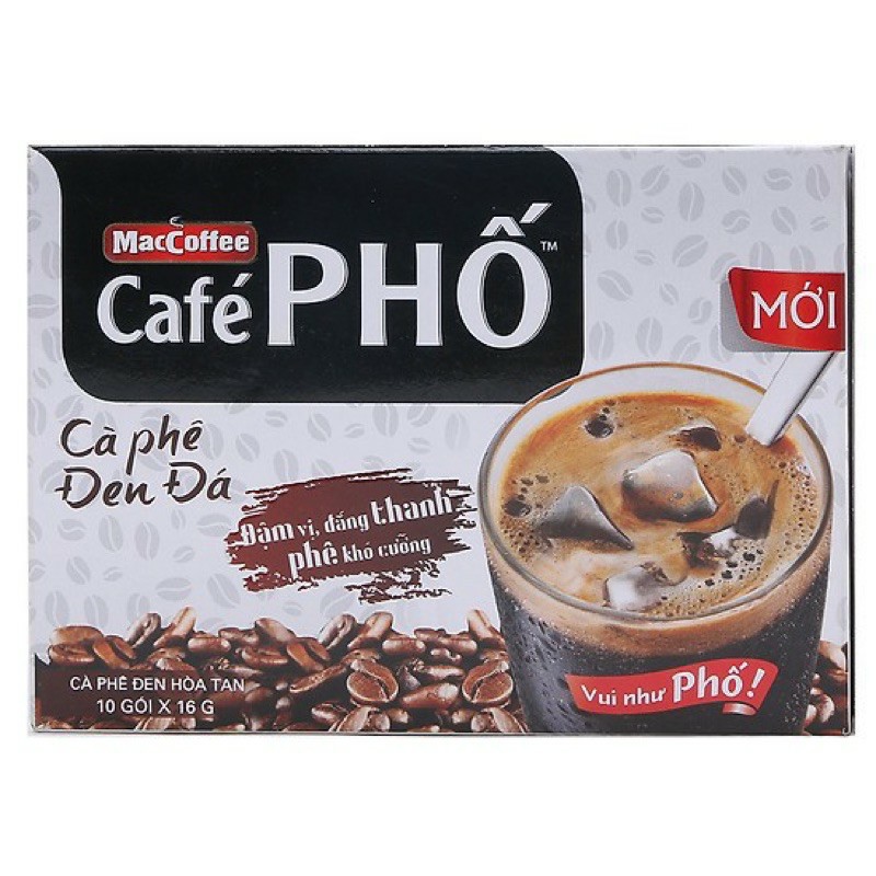 Cà phê đen đá MacCoffee Café Phố - 35 bịch/ hộp