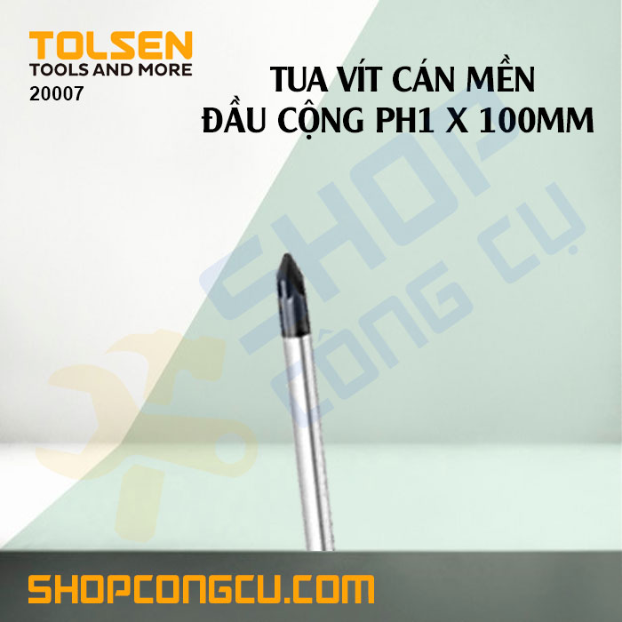 Tua vít đầu cộng cán mềm PH1x100mm Tolsen 20007