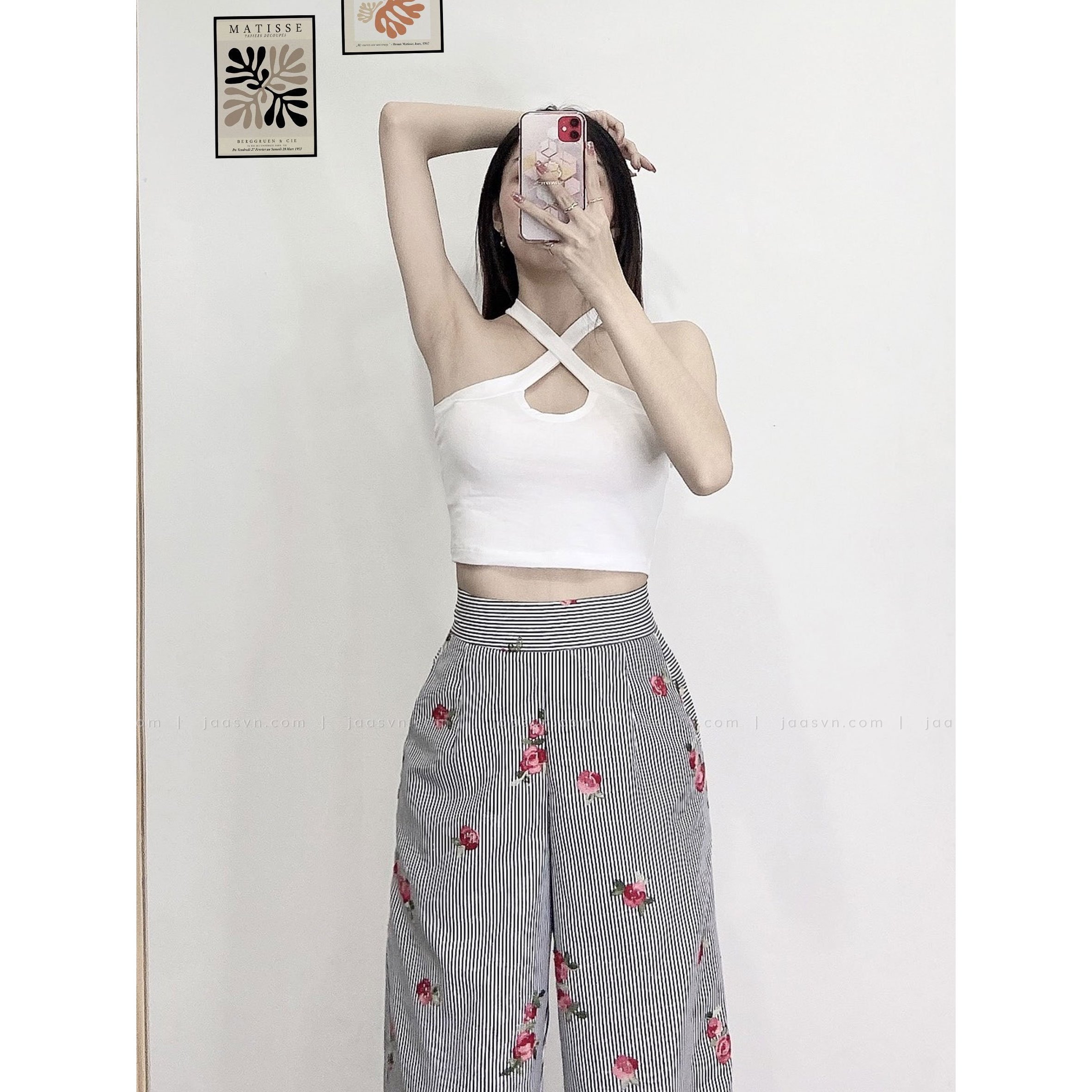 [HCM]Áo croptop hai dây chéo ngực