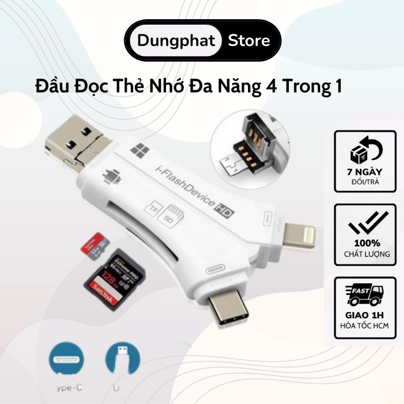[HCM]Đầu Đọc Thẻ Nhớ Đa Năng 4 Trong 1