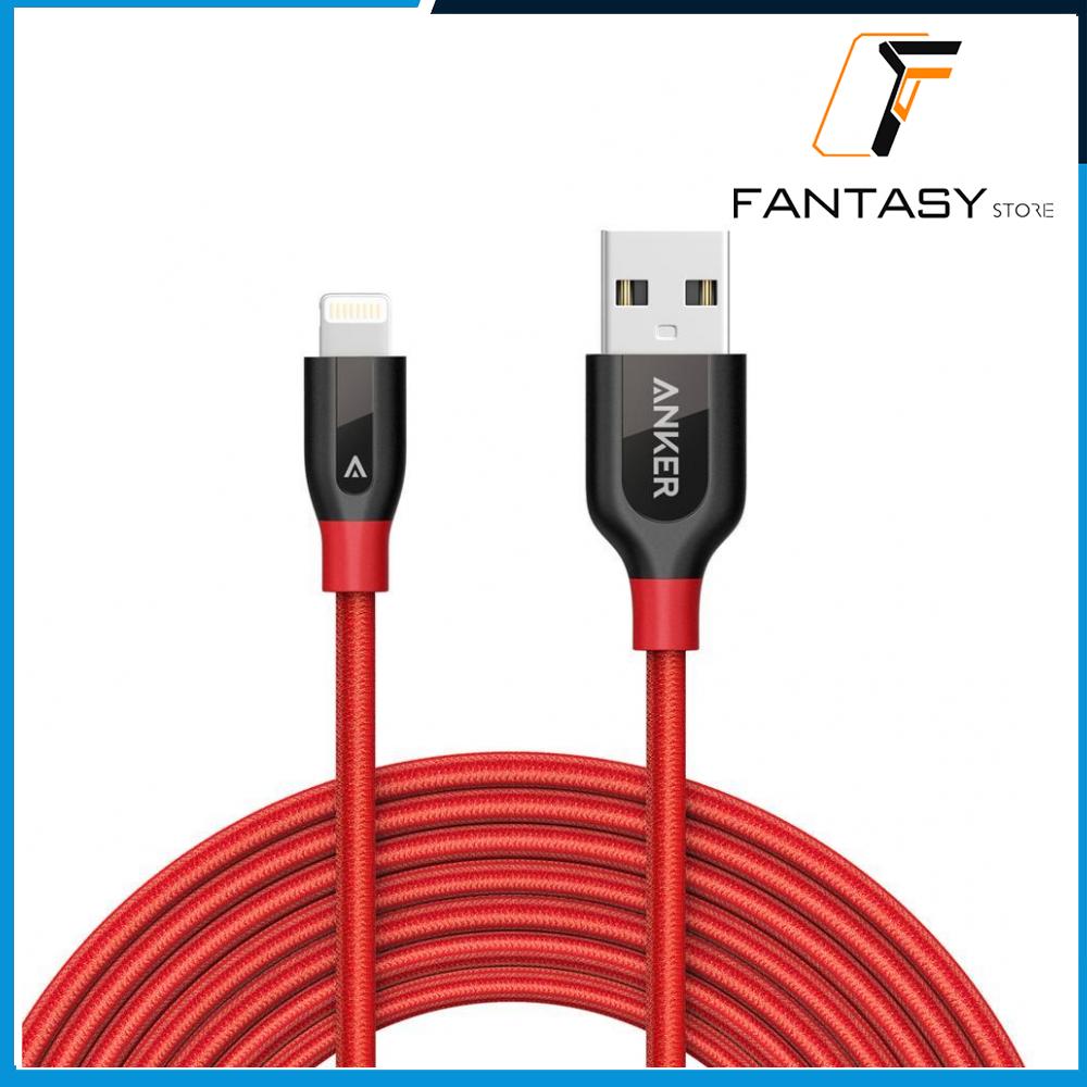 Cáp sạc siêu bền anker powerline+ lightning 0.9m cho iphone ipod ipad - hàng chính hãng bảo hành 18 tháng