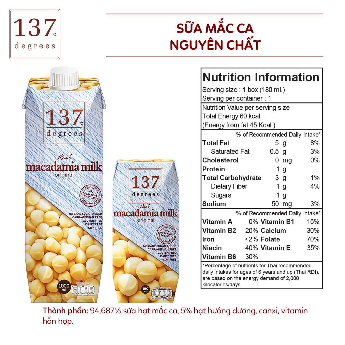 Combo 4 pack of 137 degrees seed milk (180ml x 12 boxes)