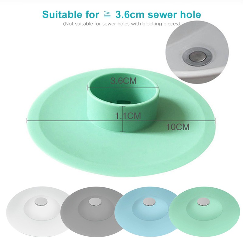 Nắp silicon đậy cống thoát nước bồn rửa chén / phòng tắm