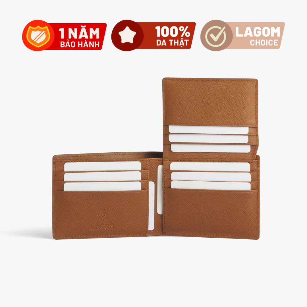 Ví nam LAGOM Da thật - Plus wallet
