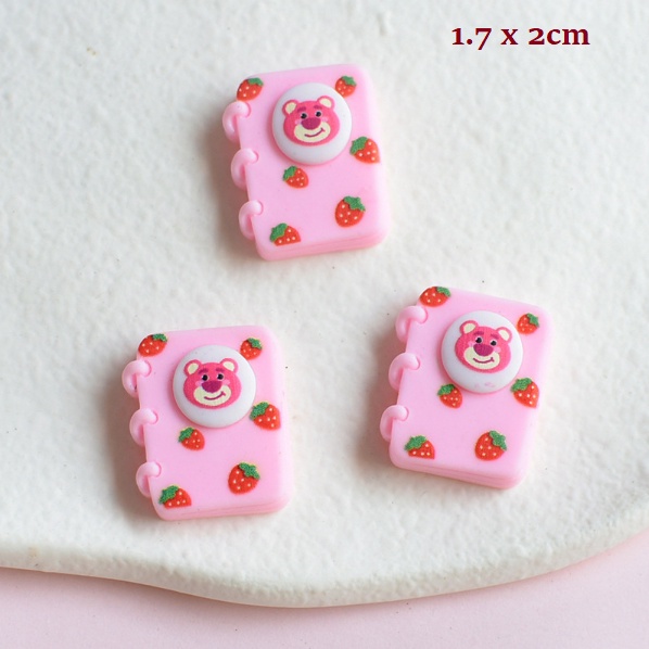 Jibbitz pink bear cartoon pink bear flip flops notebook