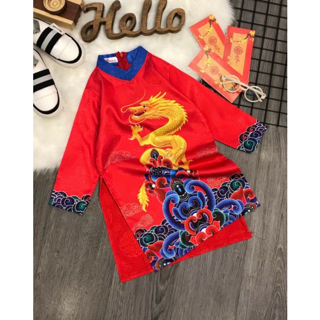 Áo Dài Gấm Bé Trai