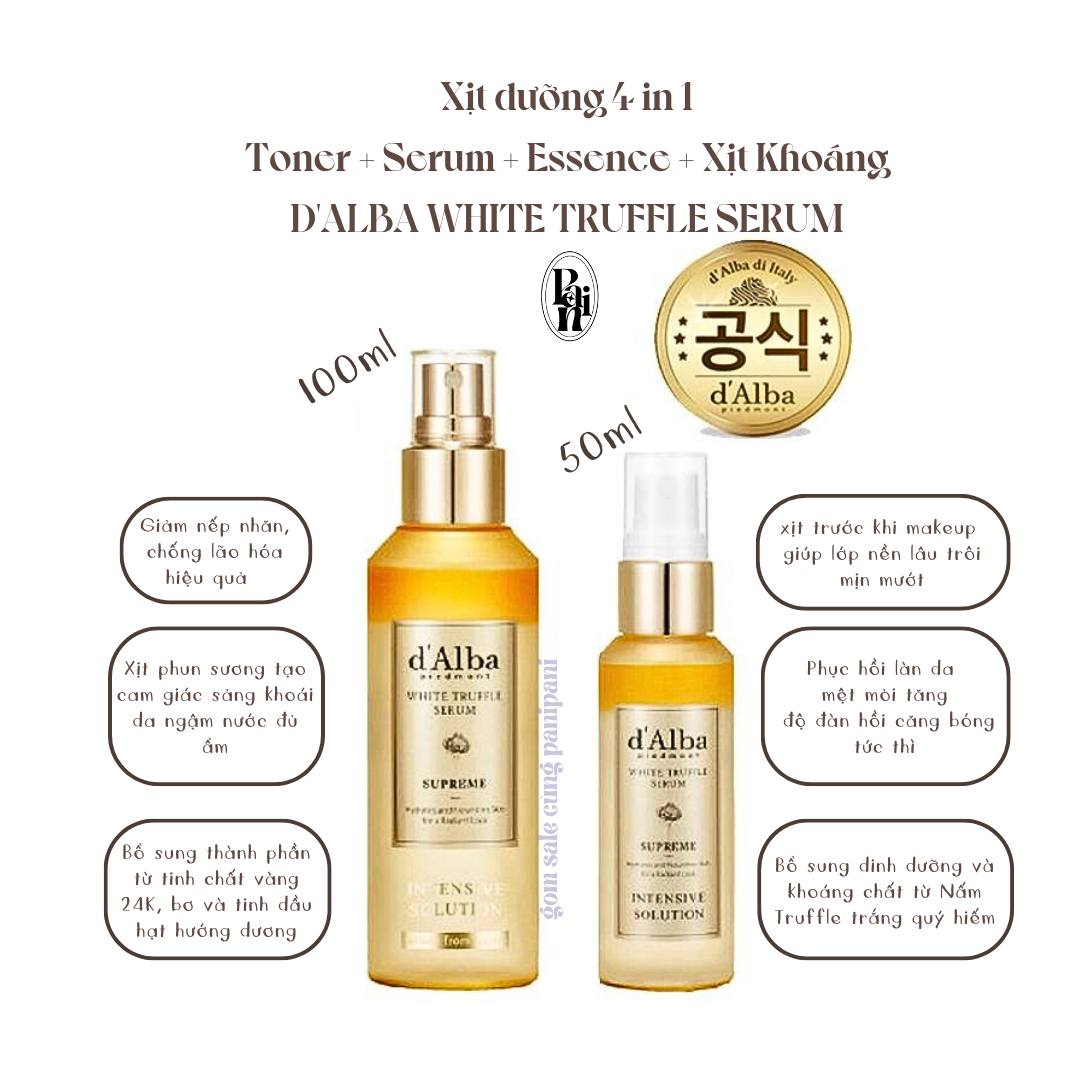 Xịt khoáng dưỡng ẩm nấm trắng serum D'ALBA White Truffle Supreme Intensive