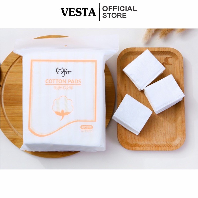 Bông tẩy trang con mèo 3 lớp Cotton Pads túi 222 miếng