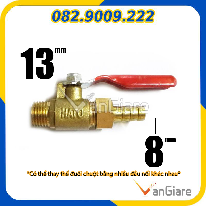 Van bi ren ngoài đuôi chuột thau 13mm HATO