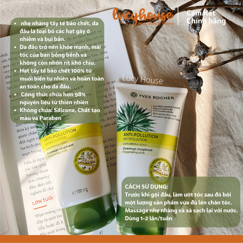 Tẩy da chết da đầu Yves Rocher