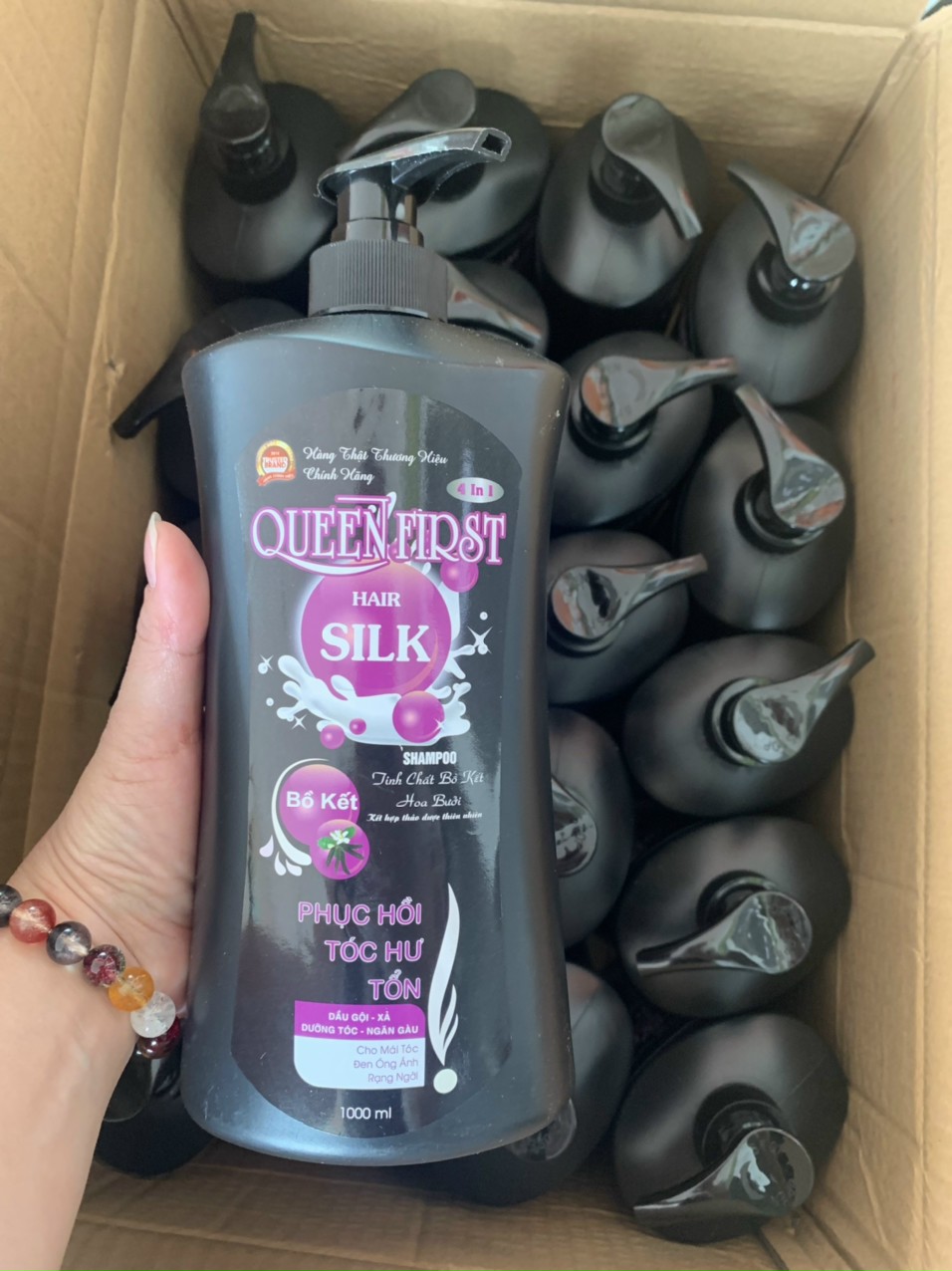 Dầu Gội Bồ Kết SILK 4in1 chai 1000 ml