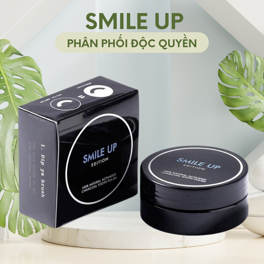 [HCM]Trắng răng than hoạt tính SMILE UP hủ 100g