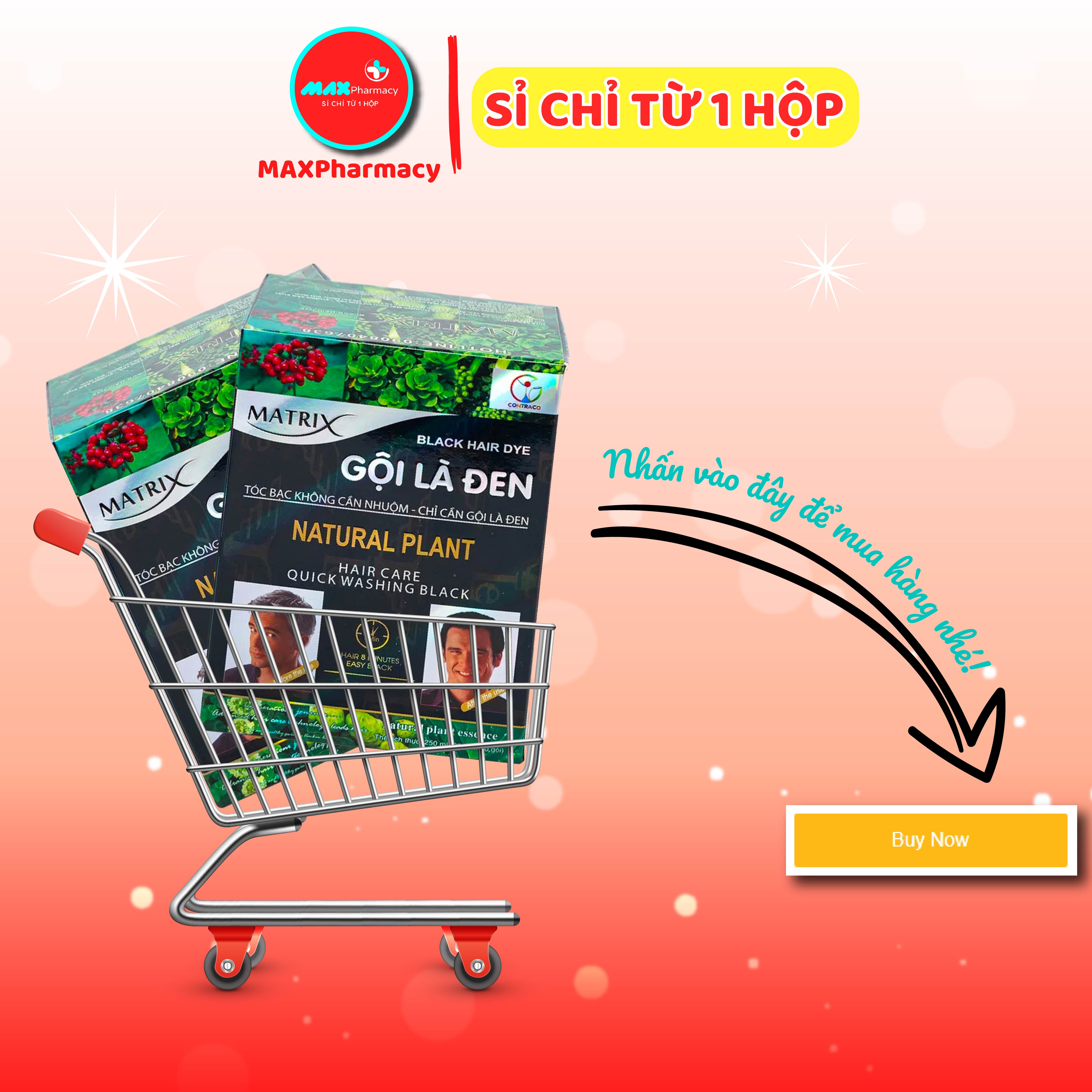 Dầu Gội Nhuộm Tóc Gội Là Đen MATRIX Gói 10ml - Maxpharmacy