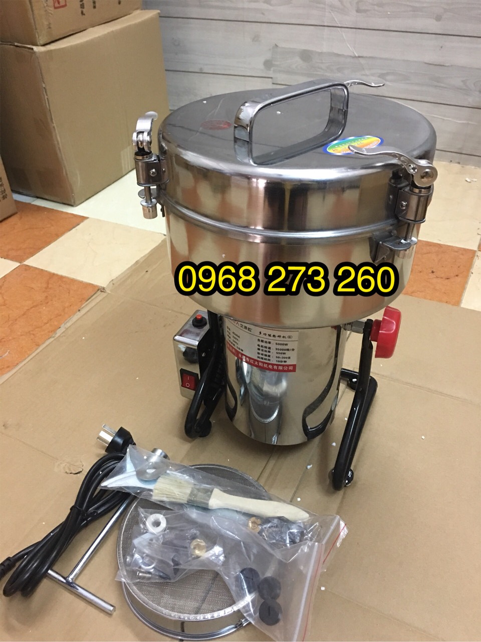 Máy xay thảo dược 4500G,máy xay nấm linh chi,máy xay sâm