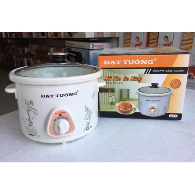 ❤️nồi kho cá, hầm cháo đa năng đạt tường 1,5l-2,5l-4,5l trắng