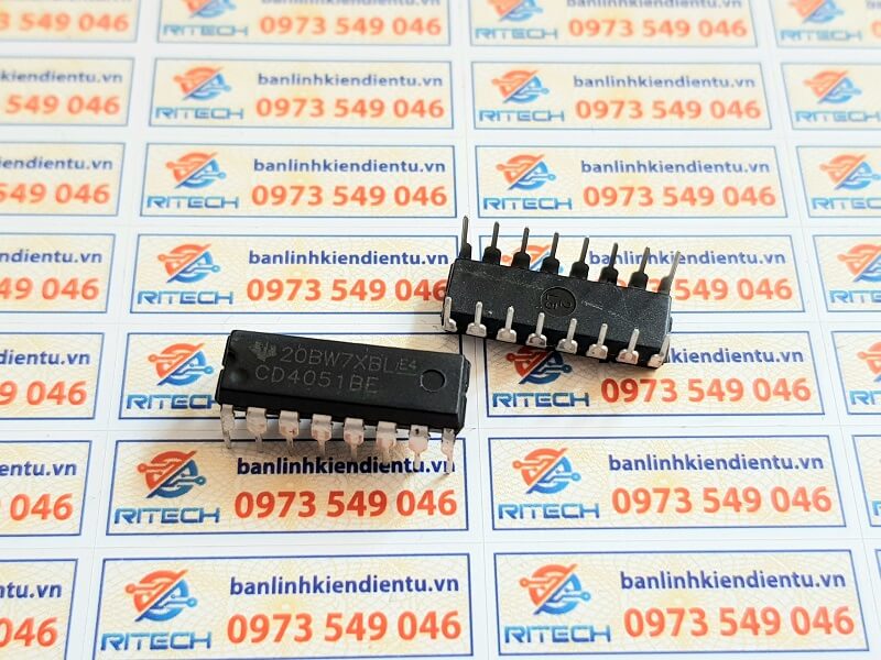 Cd4051be, cd4051bd, cd4051 ic chuyên dụng dip-16 hàng xịn