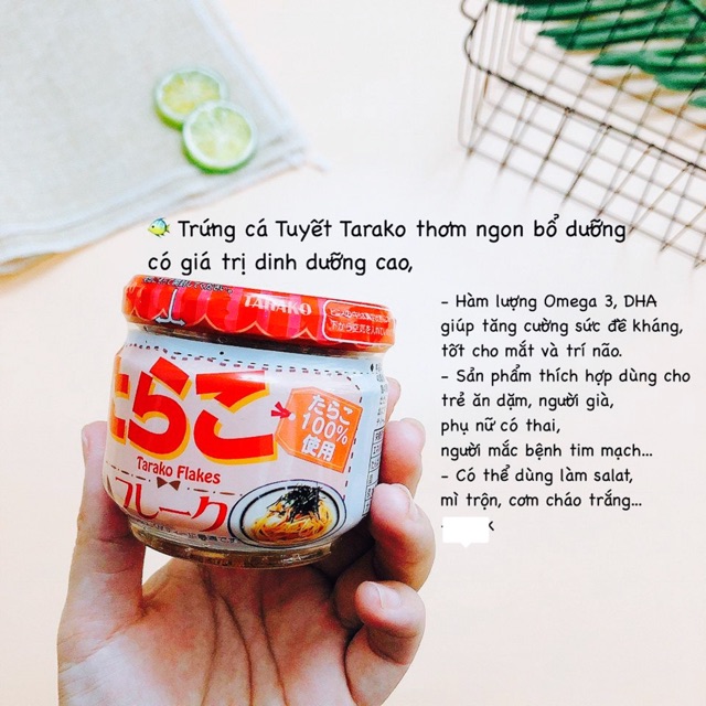 Trứng cá tuyết tarako - nhật bản 50g