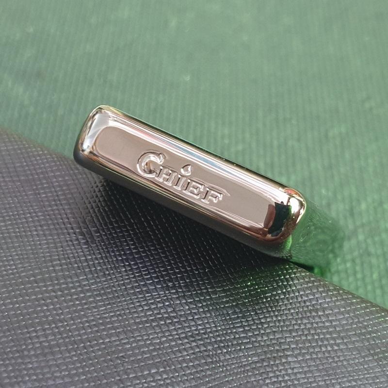 Bật Lửa Xăng Đá Khắc Hình Rồng 2 Mặt Chief CF003-16 ( đen xám )