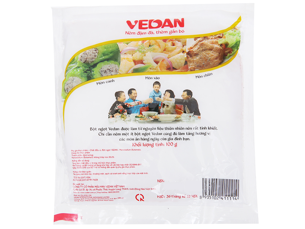 Bột Ngọt Vedan Tinh Khiết Gói 100gr