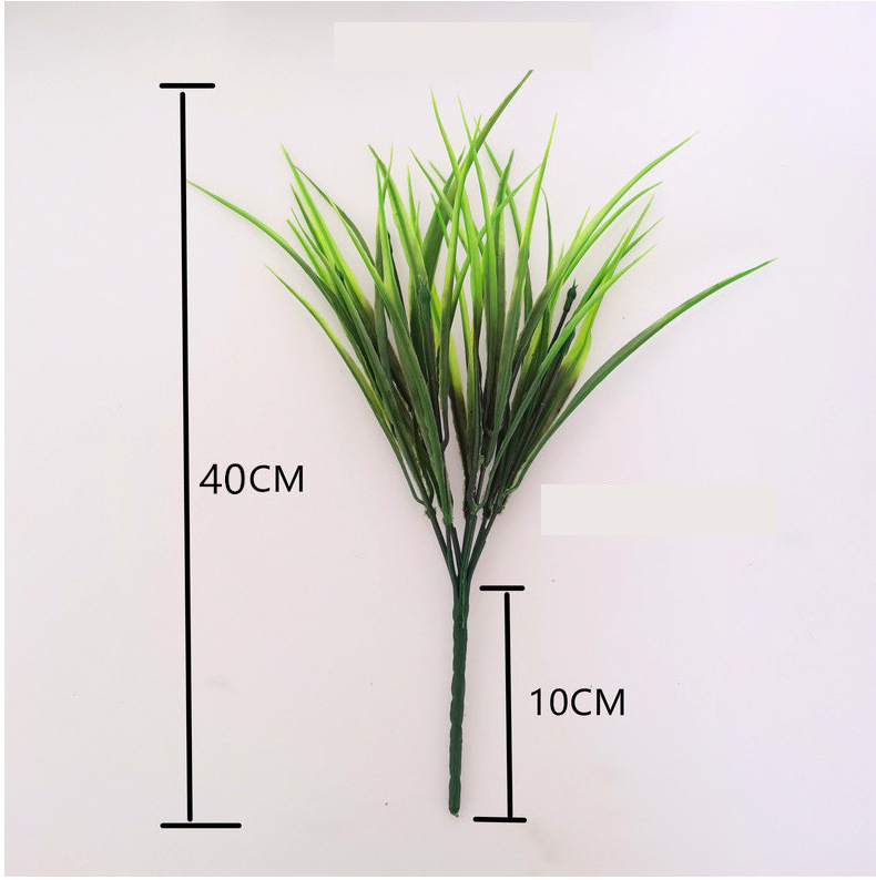 Cỏ giả cành mạ non (bằng nhựa) dùng trang trí cắm hoa (cao 37cm)