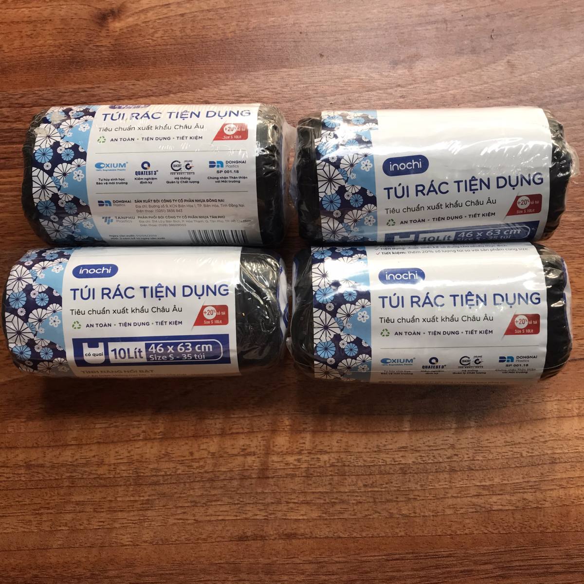 Cuộn 35 túi rác Inochi tiện dụng 10L [HCM-Giao hoả tốc 2h]