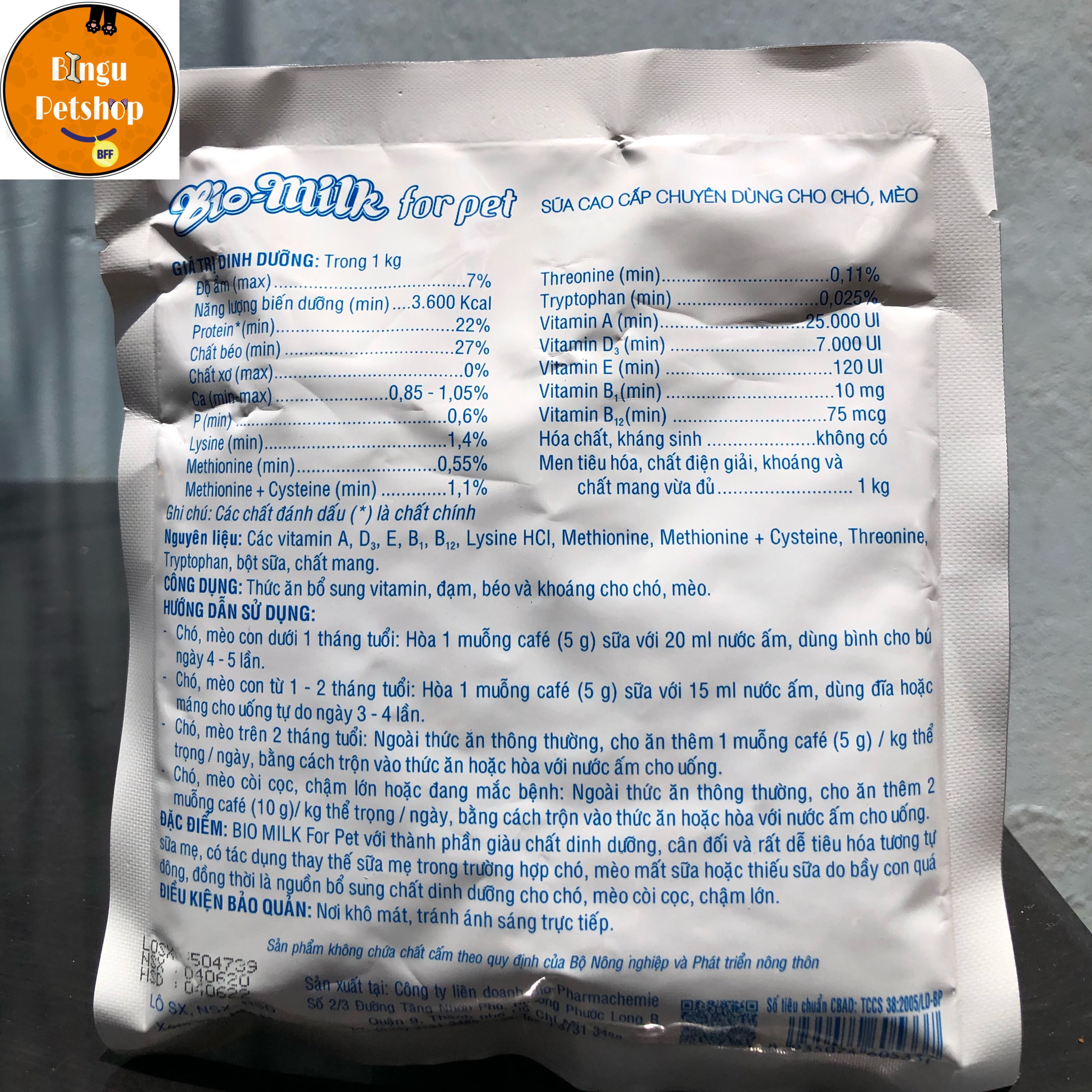SỮA BIO CHO CHÓ MÈO NHỎ 100gr