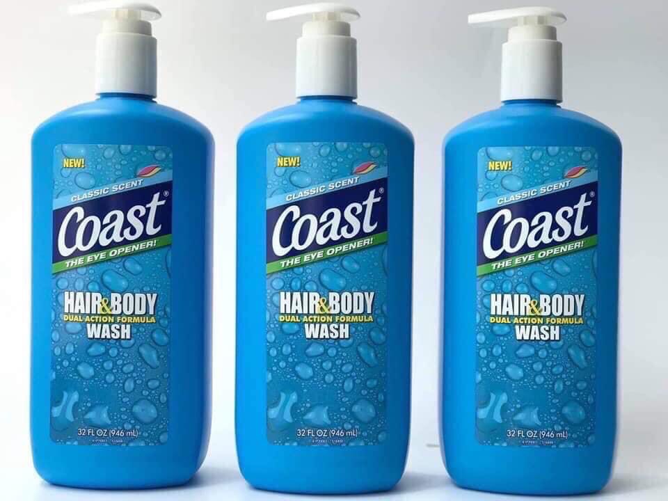 [HCM]Sữa tắm dầu gội 2in1 Coast Mỹ