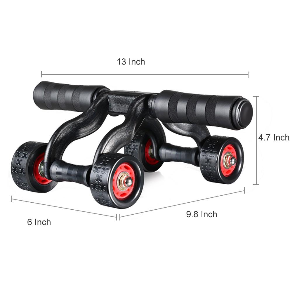 Con lăn tập cơ bụng 4 bánh xe (Tặng thảm)