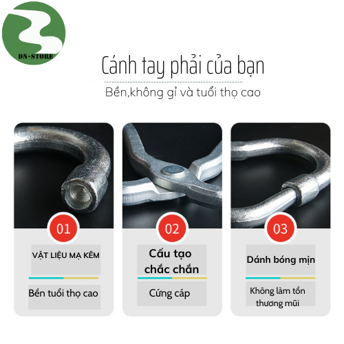 Kìm bấm lỗ mũi trâu bò Pakistan ( Thép Ko Gỉ )