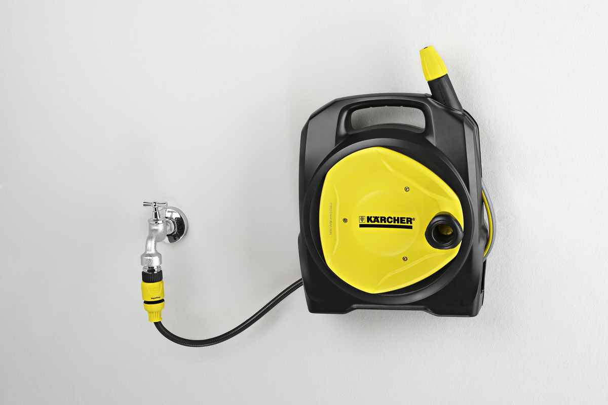 Cr 3.110 Karcher irrigation hose reel-consist of 10m 3 layer wire reel, 2 m water hose reel, irrigation hose plus, Aqua stop coupling