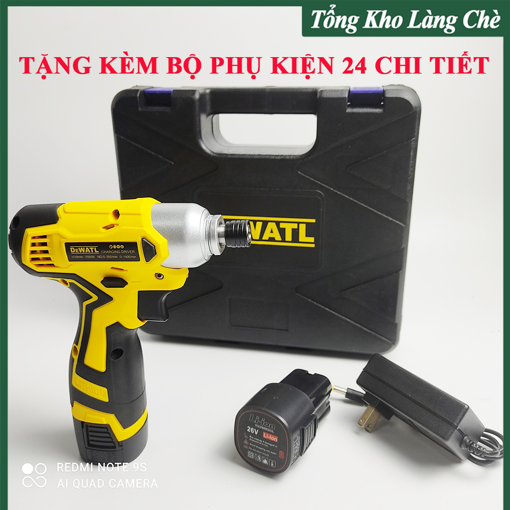 Máy Bắn Vít Chuyên Vít Dewalt 26V 2 Pin 4Cell