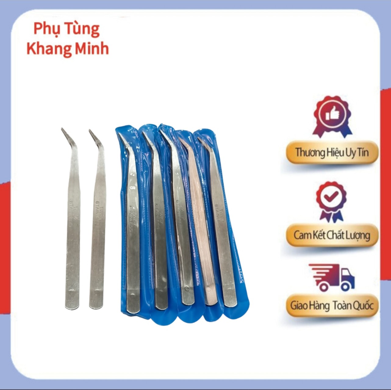 Nhíp chỉ, gắp chỉ cong cao cấp twe-7