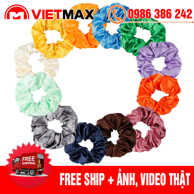 🎁 Dây Cột Tóc Scunchies Vải Phi Bóng - Buộc Tóc Thời Trang Hàn Quốc