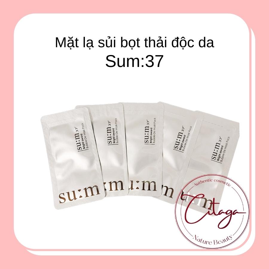 Mặt Nạ Sủi Bọt Thải Độc Da Sum 37 dạng gói Sample 2ml - Citaga cosmetic