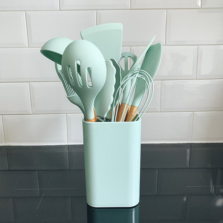 Dụng cụ nhà bếp làm bánh nấu ăn đa năng 11 món silicon được kiểm định an toàn sức khỏe DCS