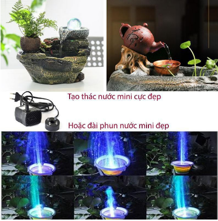 [HCM][BƠM siêu ÊM] Bơm chìm mini 220V bể cá tiểu cảnh 25W 3W 5W