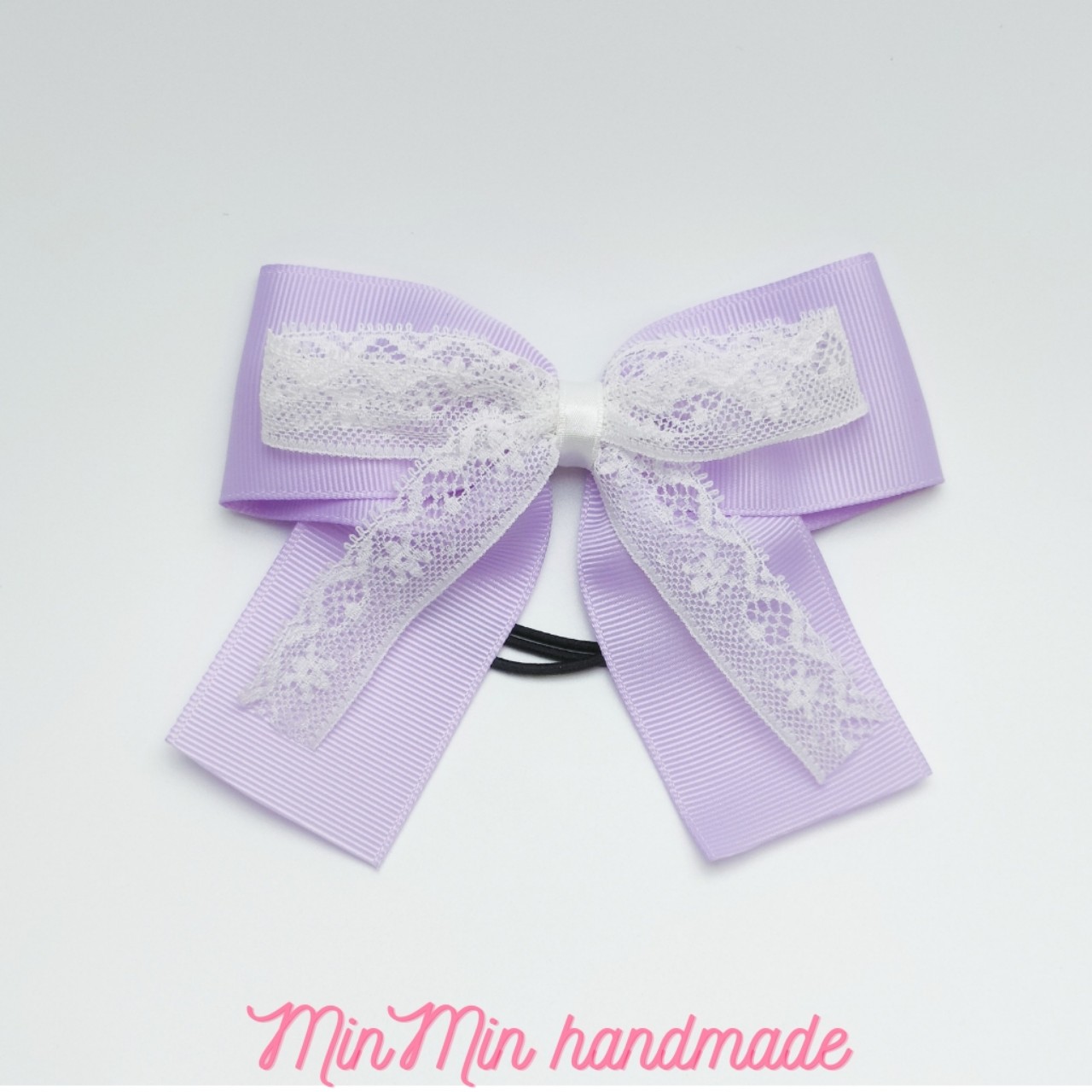 buộc tóc nơ/ cột tóc nơ phối ren nhiều màu handmade giá rẻ
