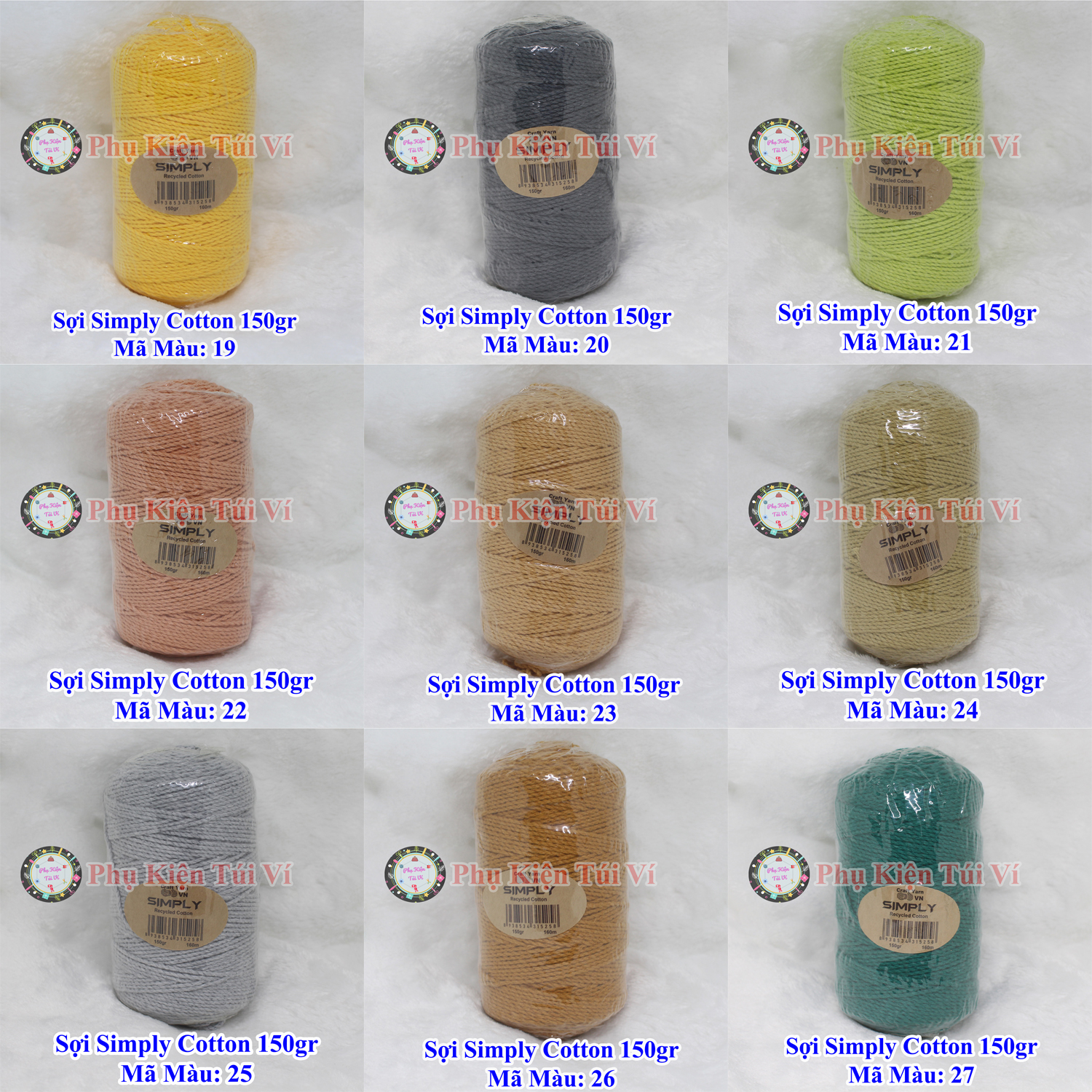 Sợi simply cotton 150 gr