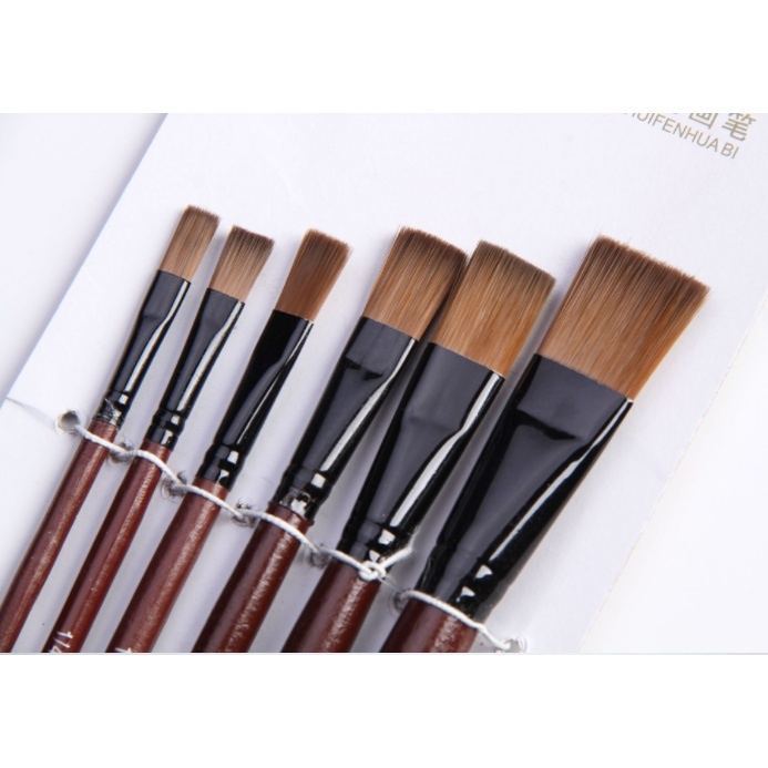 Bộ cọ lông mềm YINGHUA 820 ( 6 cây đầu dẹp)