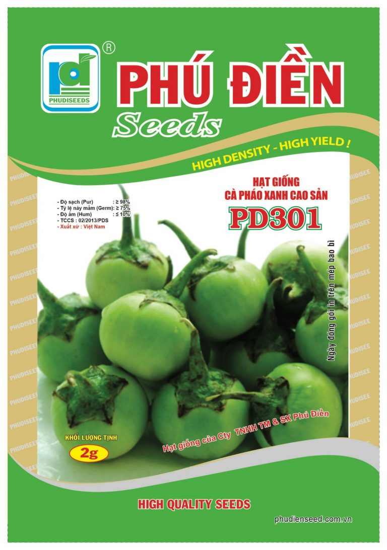 Hạt giống cà pháo xanh PD301
